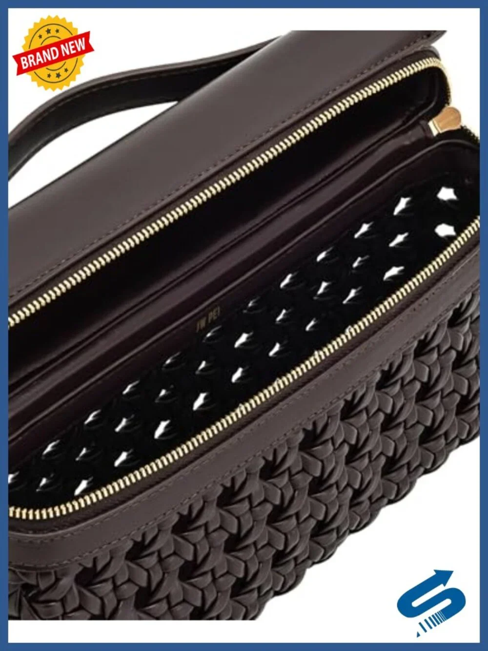 Vegan Leather Top Handle Satchel Bag with Crossbody Strap